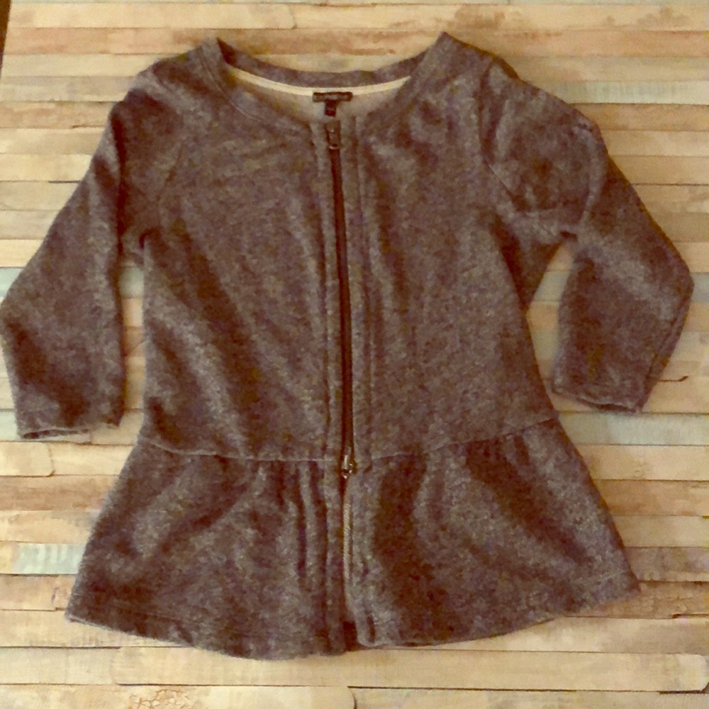 Express 3/4 sleeve high waist zip up.